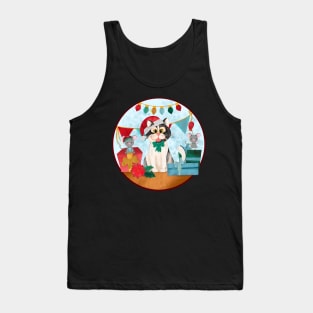 Christmas cat design Tank Top